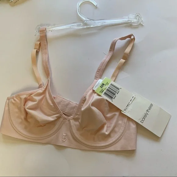 BARELY THERE  light pink natural stretchy soft cup underwire bra minimalist - Picture 2 of 8